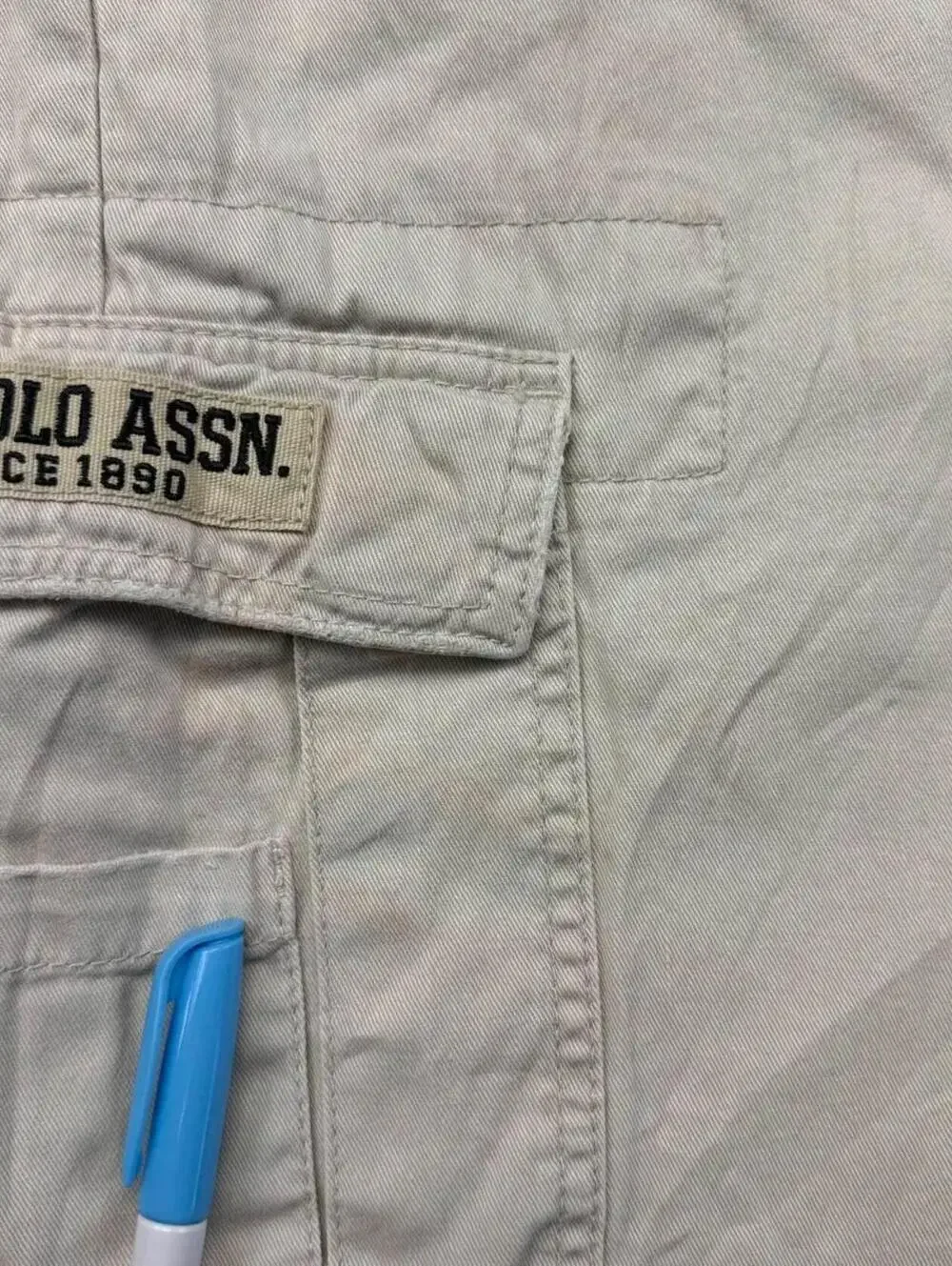 Men's US Polo Assn Heavy Cargo Beige Shorts